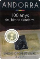 Andorre 2 EUROS COMMÉMO. Andorre 2017 - 100ème anniversaire de l\'hymne andorran