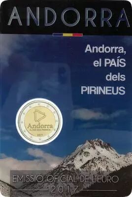 Andorre 2 EUROS COMM�MO. Andorre 2017 - le pays des Pyr�n�es