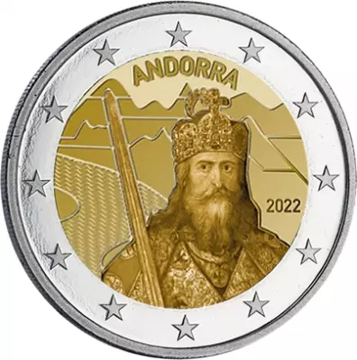Andorre 2 EUROS COMM�MO. Andorre 2022 - La L�gende de Charlemagne