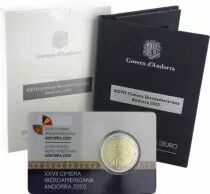 Andorre 2 EUROS COMM&Eacute;MO. BE Andorre 2020 - XVII Sommet Ib&eacute;rico-Am&eacute;ricain
