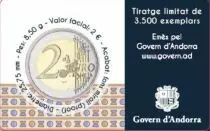 Andorre 2 EUROS COMM&Eacute;MO. BE Andorre 2020 - XVII Sommet Ib&eacute;rico-Am&eacute;ricain