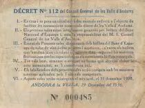 Andorre 2 Pessetes - Premier type - Bleu - 1936 - 000485