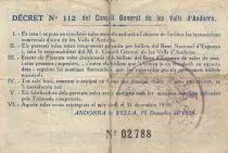 Andorre 5 Pessetes - Premier type - Bleu - 1936 - 02788