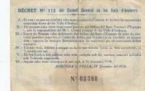 Andorre 5 Pessetes - Premier type - Bleu - 1936 - 03388