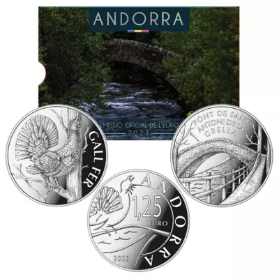 Andorre Blister 2 X 1,25 euro 2023 - Grand T�tras et Pont San Antoni de la Grella