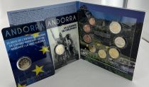 Andorre Pack 2 x 2 Euros Charlemagne et Accord monétaire 2022 et BU 8 monnaies - 2022