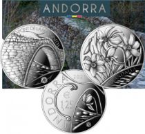 Andorre Série 2 x 1.25 euros Andorra 2021 - Pont de la Margineda et Narcisse des poètes