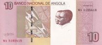 Angola 10 Kwanzas - A.A. Neto, J.E. Dos Santos - Chutes Luena - 2012 (2017) - PNEUF