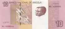 Angola 10 Kwanzas - A.A. Neto, J.E. Dos Santos - Chutes Luena - 2012