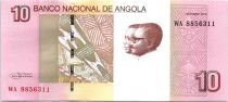 Angola 10 Kwanzas A.A. Neto, J.E. Dos Santos - Luena Waterfall - 2012 (2017)