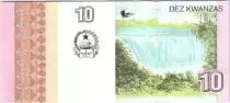 Angola 10 Kwanzas A.A. Neto, J.E. Dos Santos - Luena Waterfall - 2012 (2017)
