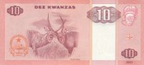 Angola 10 Kwanzas Dos Santos - Neto - Antilopes - 1995