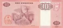 Angola 10 Kwanzas Dos Santos, Neto - Antelopes - 1995