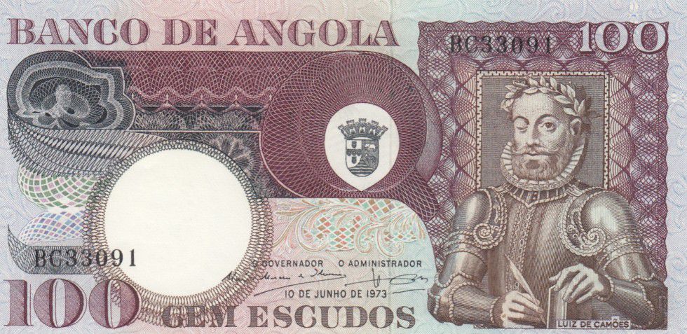 LOW START ANGOLA 100 ESCUDOS 1972 aUNC CONDITION 