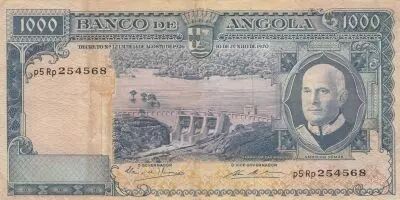 Angola 1000 Escudos - A. Tomas - barrage - 10-06-1970 - S�rie p5Rp