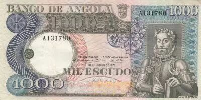 Angola 1000 Escudos - L. de Camoes - Cascade - 10-06-1973 - S�rie AI