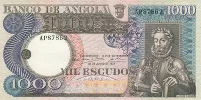 Angola 1000 Escudos - L. de Camoes - Cascade - 10-06-1973 - S�rie AP