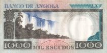 Angola 1000 Escudos - Luiz de Camoes - Waterfall - 1973 - SUP - P.108