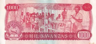 Angola 1000 Kwanzas - Dr. Agostinho Neto - School - 1975 - Varieties serials - p.117