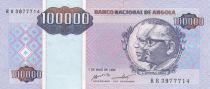 Angola 100000 Kwanzas Reajustados Reajustados, Dos Santos, Neto - Mask - 1995