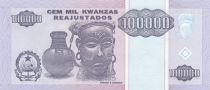 Angola 100000 Kwanzas Reajustados Reajustados, Dos Santos, Neto - Mask - 1995