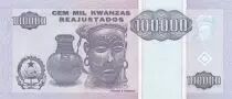 Angola 100000 Kwanzas Reajustados Reajustados, Dos Santos, Neto - Mask - 1995