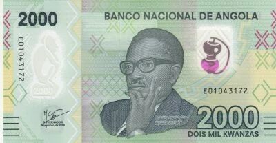 Angola 2000 Kwanzas - A.A. Neto - Cha�ne de montagnes Serra da Leba - 2023 - Polymer - S�rie E