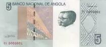 Angola 5 Kwanzas - A.A. Neto, J.E. Dos Santos - Cascade de Ruacana - 2012