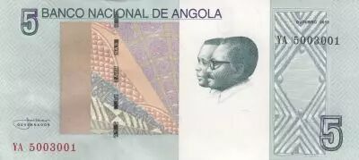 Angola 5 Kwanzas - A.A. Neto, J.E. Dos Santos - Ruacana Falls- 2012