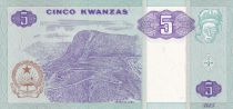 Angola 5 Kwanzas - Dos Santos & Neto - Mountain - 1999 - P.144
