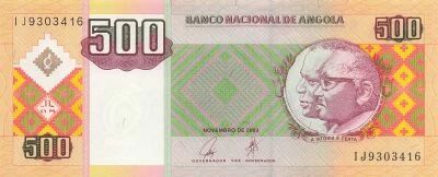 Angola 500 Kwanzas - 2003 - P.149