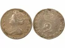 Anna - 2 Silver Pence, Maundy - 1706