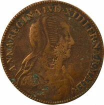 Anne of Austria & Louis XIV - Copper Token, Regency - 1643 / 1646