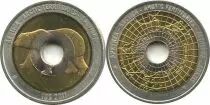 Antarktis und Arktis ARC.2 10 Dollars, Bear 2011 - Map of Pole (central hole)