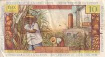 Antillas Francesas 10 Francs Girl, sugar cane - 1964 - Varieties serials - P.8b