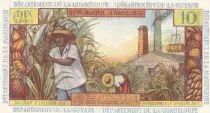 Antille francesi 10 Francs - Girl, sugar cane - ND (1964) - Serial Y.7