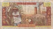 Antille francesi 10 Francs Girl, sugar cane - 1964 - Serial A.6 - P.8b