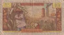 Antille francesi 10 Francs Girl, sugar cane - 1964 - Serial R.5 - F - P.8b
