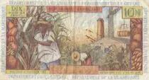 Antille francesi 10 NF Girl, sugar cane - 1962