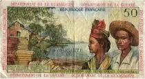 Antilles Fran&ccedil;aises 50 Francs 1964 Antilles fran&ccedil;aises - plantation de Bananiers