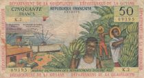 Antilles Françaises 50 Francs Bananiers - 1964 - Série 2 - TB + - P.9 b