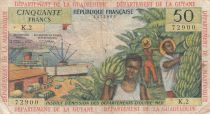 Antilles Françaises 50 Francs Bananiers - 1964 - Série K.2 - TB + - P.9 b