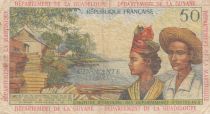 Antilles Françaises 50 Francs Bananiers - 1964 - Série K.2 - TB + - P.9 b