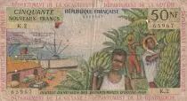 Antilles Fran&ccedil;aises 50 NF - Bananiers - ND (1963) - S&eacute;rie K.2 - P.6