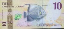 Antilles Néerlandaises 10 Gulden - Poisson-ange - Phare de Klein Curaçao - 2025 - Série C
