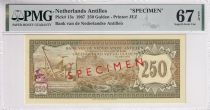 Antilles Néerlandaises 250 Gulden - Paysage - Armoiries - 1967 - Spécimen - PMG 67 EPQ - P.13s