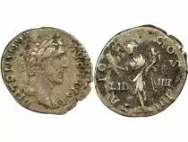 Antoninous Pious - Silver Denarius, Standing Liberalitas - 145 Rome