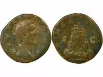Antoninus Pius - Sestertius, Funeral Pyre - 161 Rome