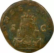 Antoninus Pius - Sestertius, Funeral Pyre - 161 Rome