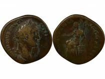 Antoninus Pius - Sestertius, Seated Inudlgentia - 152 / 154 Rome
